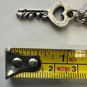 James Avery Silver Key of Love Charm- retired
